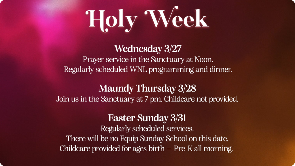 Holy Week Sans Palm Sunday RC Slide