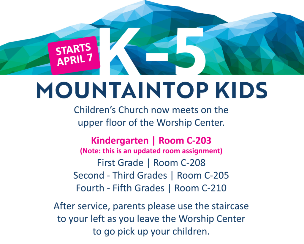 Mountaintop Kids Bldg C Updated Room Numbers for Website