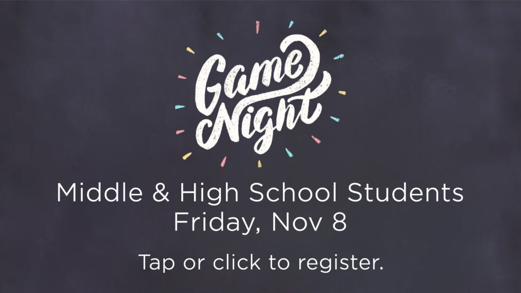 Student Game Night Website Graphic